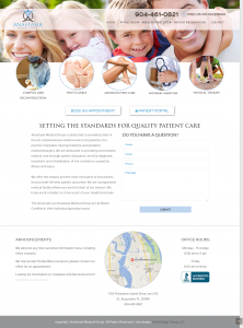 Anastasia Medical Group, Avid Design Group, website design st. augustine, St. Augustine website designers, affordable website design, professional website design