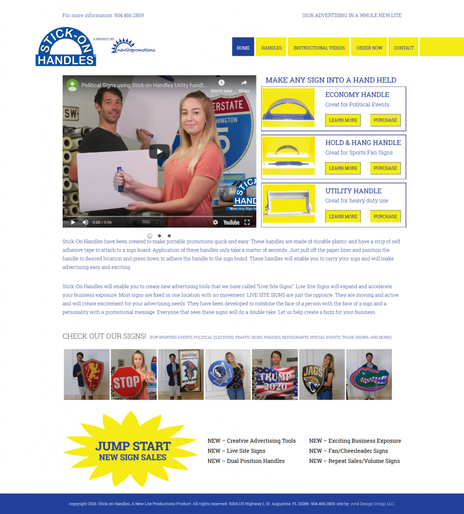 Stick on handles, Avid Design Group, website design St. Augustine, St. Augustine website design, graphic design, affordable website design, professional website design