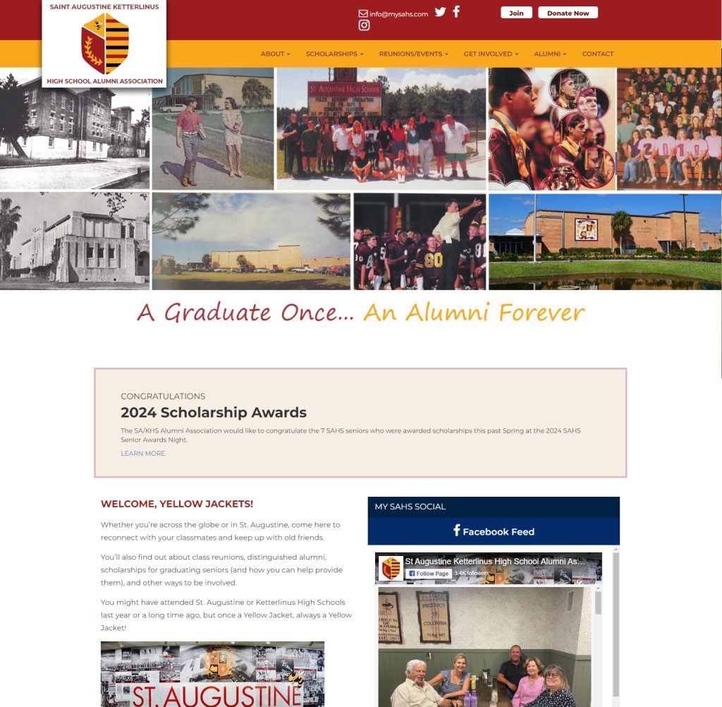 SAHS Alumni Association website development